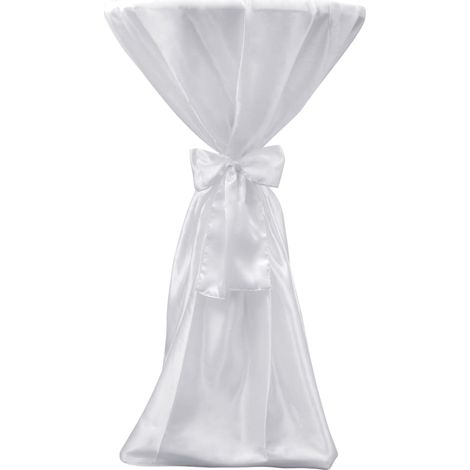 Maison Exclusive - Housse de table blanche avec ruban 60 cm 2 pièces