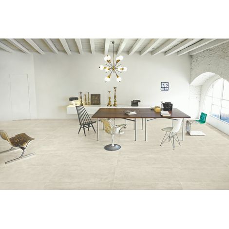 Grès cérame - ICON - Bone White - Naturelle - 60x60x0,95cm (1/2)
