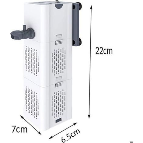 Filtre Aquarium - Pompe 15 W - Débit 1000 L/H - Pour Aquarium 90 à 180 L - Blanc (1/5)