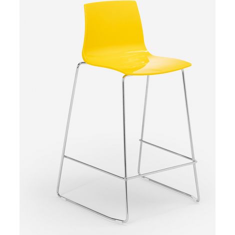 Sgabello design Grand Soleil bar cucina 64 cm design Mini Imola - Giallo
