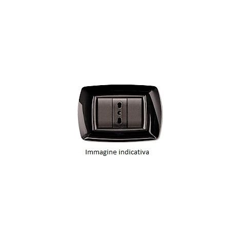 Placca Mylife 4 Moduli Nero (Elettrocanali Cod. Ecl2984N)