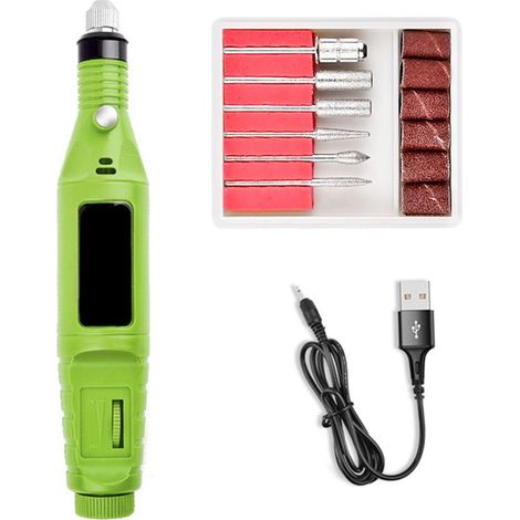 Ponceuse Électrique Mini USB - Outil Rotatif Sans Fil Portable - Pour Ponçage Polissage et Meulage - 1 Pièce (1/5)