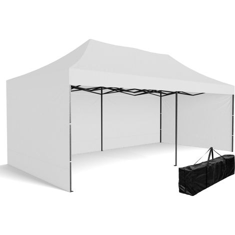 Express-Einkaufspavillon – 3 x 6 m – weiß