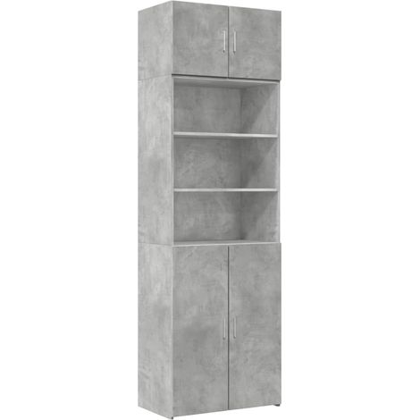 Maison Exclusive - Armadietto Grigio Cemento 70x42,5x225 cm in Truciolato