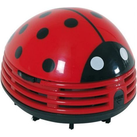 Aspirateur De Table - Forme Coccinelle - Fonctionne Sur Piles - Longueur 10,5 Cm - 1 Unite (1/2)