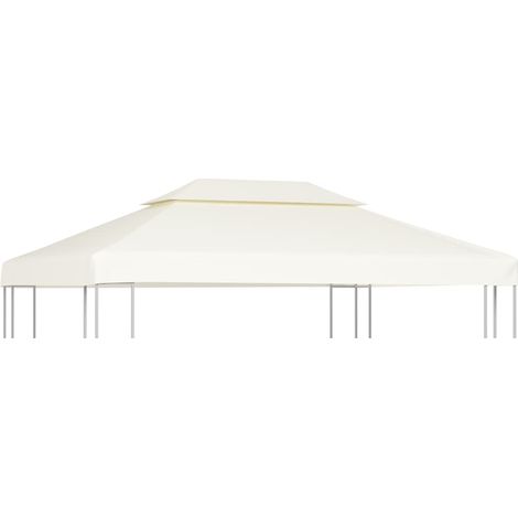 Pavillon-Ersatzdach 310 g/m² Cremeweiß 3x4 m