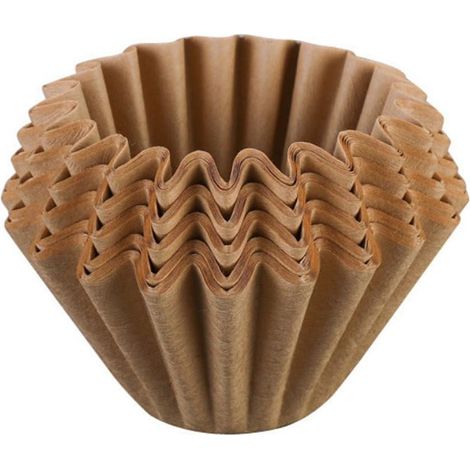Filtre a Cafe - Filtres Papier pour Cafetiere a Panier 1 a 4 Tasses - Non Blanchis Biodegradables en Pate de Bois Naturelle - 100 Unites (1/5)