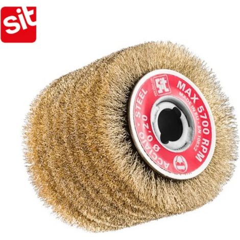 SPAZZOLA SIT A RULLO IN ACCIAIO OTTONATO X SMERIGLIATRICE -OFFERTA- (1/2)