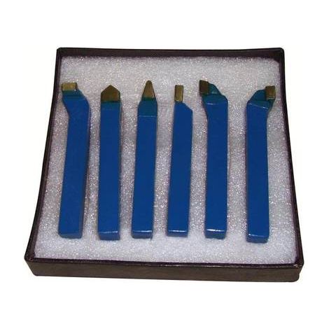 Holzmann – Coffret démarrage tournage métal 6 outils TCT 12 mm – Accessoire pour tour à métaux – Arbre 12mm pour coupes précises