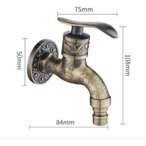 Lavabo da bagno Triumph Retro con rubinetto miscelatore per acqua calda e fredda, finitura bronzo, borracce spray vintage, bar da balcone, WC, lavabo e acqua (B050 Verde antico) (1/4)
