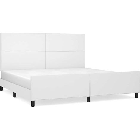 Maison Exclusive - Giroletto con Testiera Bianco 200x200 cm in Similpelle (1/5)