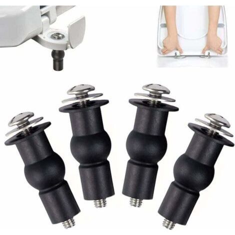 4 Toilet Bowl Fixings, XU, Extendable Hinges, Rubber - (1/4)