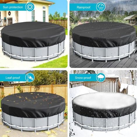 Bache piscine ronde - Diamètre 310 cm - Tissu Oxford 210D - Revêtement anti-UV - Protection contre insectes et poussière (1/5)
