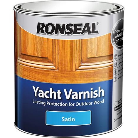 Ronseal 30244 Exterior Yacht Varnish Satin 1 litre RSLYVS1L