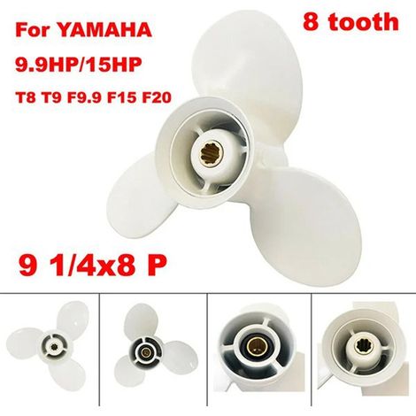 Der Propeller 9 1/4x10-J 63V-45952-00-EL ist für Yamaha 9,9 PS und 15 PS Propeller geeignet. (1/5)