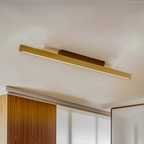 [GEBRAUCHT] B-Ware Euluna Deckenleuchte Lampe LED Forrestal Kiefernholz grau schwarz warmweiß 90 cm (1/2)