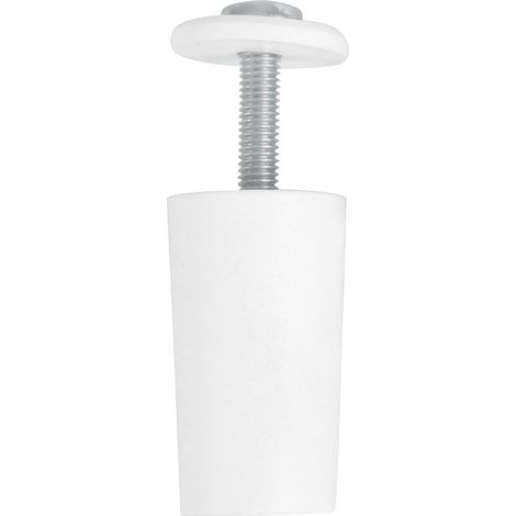 Butée pour volets roulants, en plastique, blanc, amortisseur avec vis M5 antirouille et rondelle extérieure, résistante aux intempéries, longueur : 40 mm (1/3)