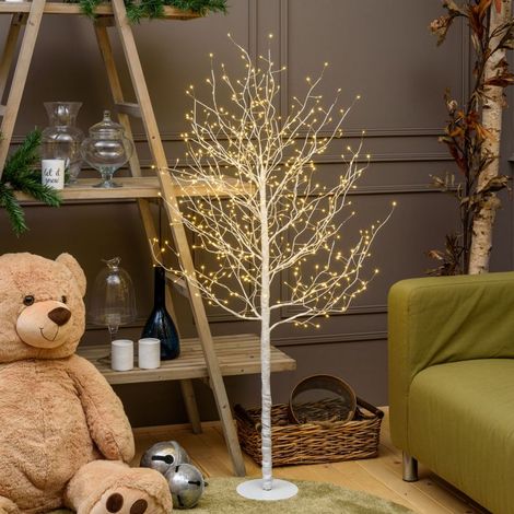 Albero Ramo Leccio Bianco H150 640 Microled Bianco Caldo (1/4)