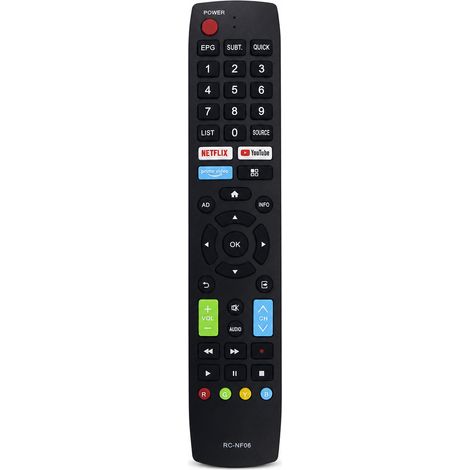 Télécommande TV Compatible avec Aconatic RC-NF06 avec Boutons Raccourcis Netflix, YouTube et Prime Video (1/5)