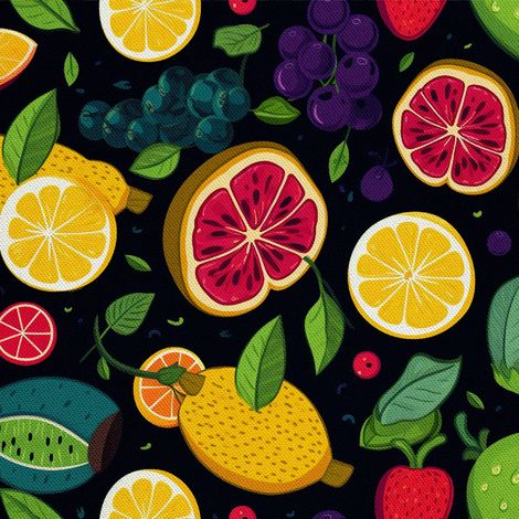 Tela decorativa para exteriores Oxford - Motivo frutal  DX6326 (1/5)