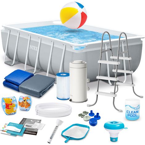 Piscine hors sol tubulaire 300 x 175 x 80 cm – Cadre métallique renforcé – Pompe de filtration avec technologie d'hydro-aération – 18-en-1 (1/5)