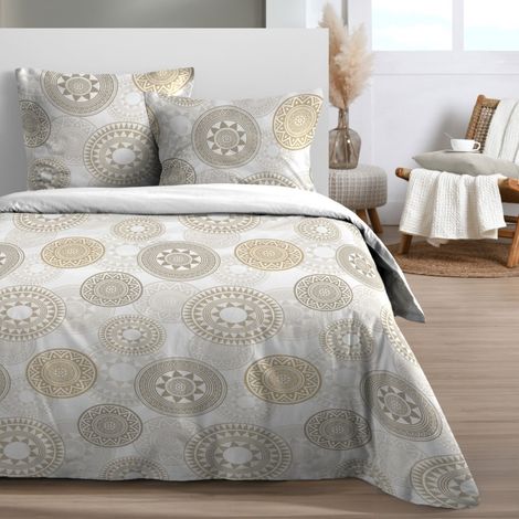 Housse de couette 240x220 MEKONG + 2 taies 100% microfibre