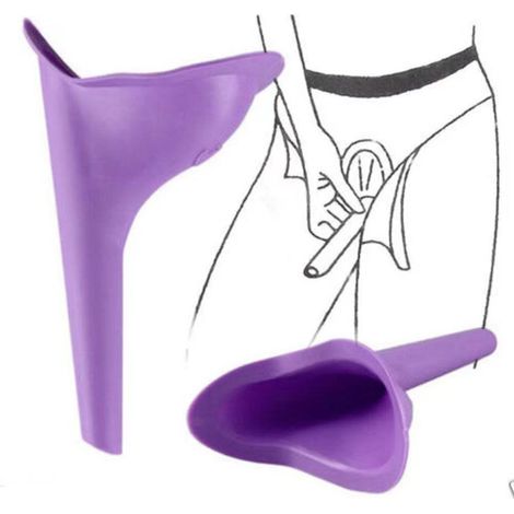 Dispositif de toilette de voyage de camping d'urinoir de femmes féminines, violet