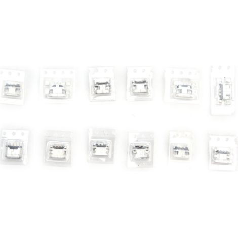 12 connecteurs mini USB en acier inoxydable, adaptateur de réparation pour jack femelle, fournitures électriques (1/5)