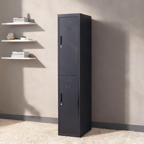 Armoire à casiers métallique 38 x 46 x 180 cm 2 portes 4 niveaux (1/5)