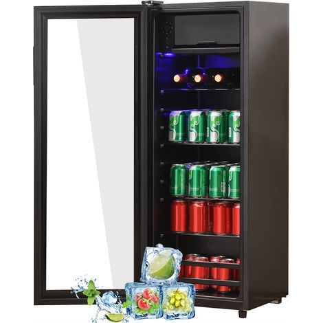 Fortuna Lai – Mini-réfrigérateur 128L avec congélateur 8L – Système de refroidissement à compresseur – Silencieux 42dB – Énergie classe F – Noir (1/5)