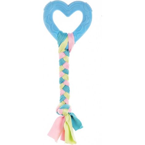 Jouet pour chien à mordre Modèle cœur avec ficelle 23 cm (1/2)