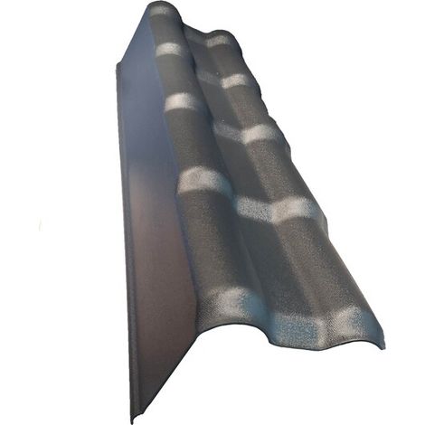 Perfil de canto izquierdo para tejados de PVC mini 94 x 66 cm - Color - Gris antracita, Anchura - 66 cm, Longitud - 94 cm