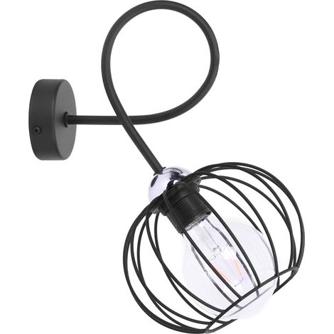 Lámpara de pared LED de alambre tipo loft, cromada, E27 (1/5)