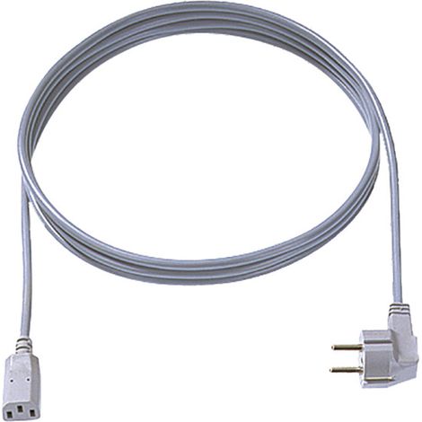 BACHMANN Cable de alimentación H05VV-F 3G0.75 2,0m gris 30/35 C13, 351.984