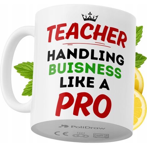 Lustiger Becher für Lehrer – Kaffee- oder Teebecher mit witzigem Textdesign – ideal für Geburtstage, Namenstage, Feiertage und besondere Anlässe. Hochwertiger Becher für Zuhause, Büro und Arbeit. Farb