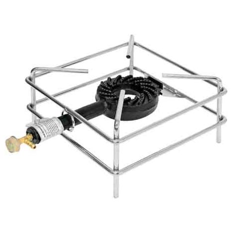 FORNELLONE A GAS IN ACCIAIO CROMATO 30x30 cm