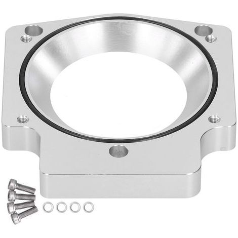 Adaptateur de Corps de Papillon de Collecteur D'admission de 4 Pouces Adaptateur de Collecteur D'admission Accessoire de Voiture Adaptateur de Corps de Papillon Entretoise en Alliage(Argent). (1/5)