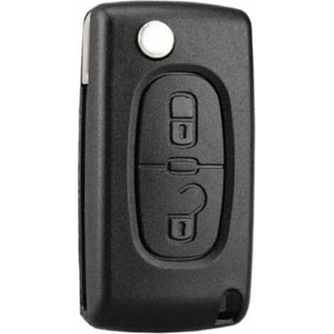 Custodia per chiave a 2 pulsanti compatibile CE0523 con chiave pieghevole per Peugeot 207 307 308 407 408 3008 5008 Citroen C2 C3 C4 C5 C6 C8 (2 pulsanti, CE0523) (1/5)