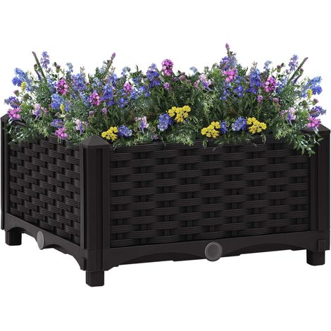 Jardinière,Lit surélevé,Pot de Fleurs 40x40x23 cm Polypropylène XZZZ838775 (1/5)