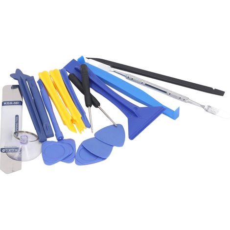 Kit de réparation électronique 19 pièces : outils manuels professionnels pour le démontage et la réparation d'ordinateurs portables, PC et téléphones portables. (1/5)