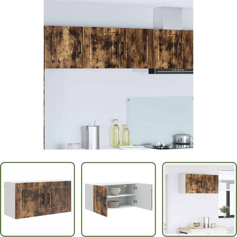 Küchenregal Holz - Küchenschrank Geräucherte Eiche 80 x 31 x 40 cm Holzwerkstoff (1/5)