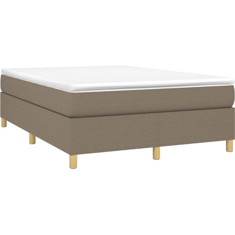 Estructura de cama con somier tela gris taupe 140x200 cm vidaXL