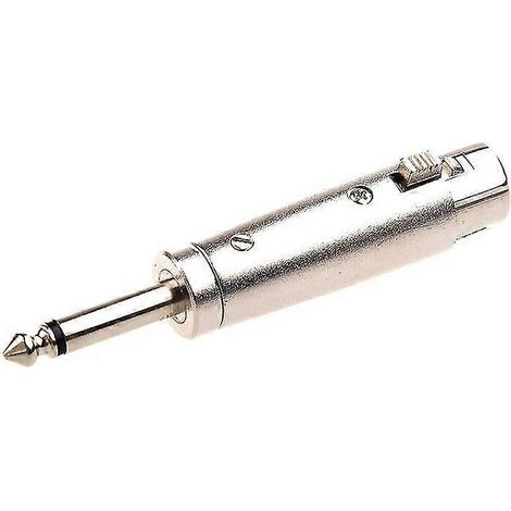 Publicité pour un adaptateur de câble XLR femelle 3 broches argenté vers fiche mono mâle 6,35 mm (1/4 pouce) (1/4)
