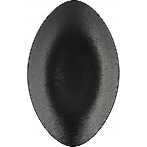 Revol Equinoxe Ovaler Teller Schwarz 35 cm Porzellan