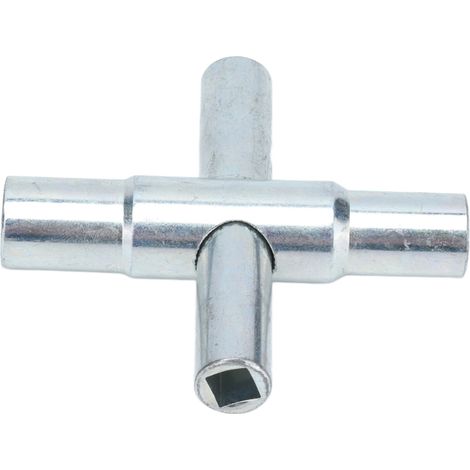 Irovami Clé à robinet 4 voies 4 en 1, outil de clé en croix pour robinet de salle de bain (1/5)
