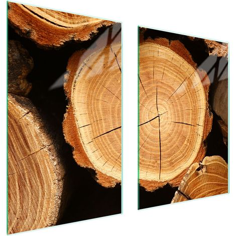Assiette de protection en verre pour la cuisine 65x52 bois (1/5)