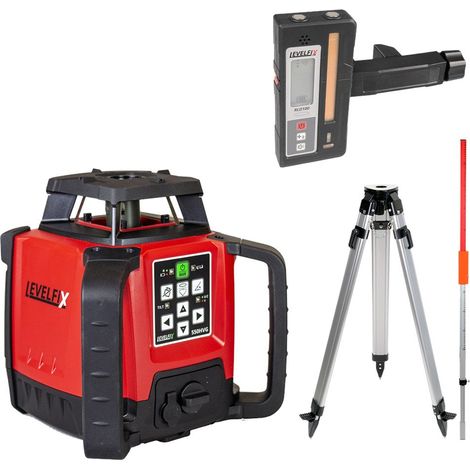 Set Laser rotatif Levelfix 550HVG vert + Trépied 1,8 m + Mire de mesure - NETIM - 554514