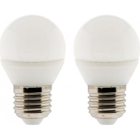 Lot de 2 ampoules LED sphériques 5W E27 2700K 400 Lumens Elexity (1/2)