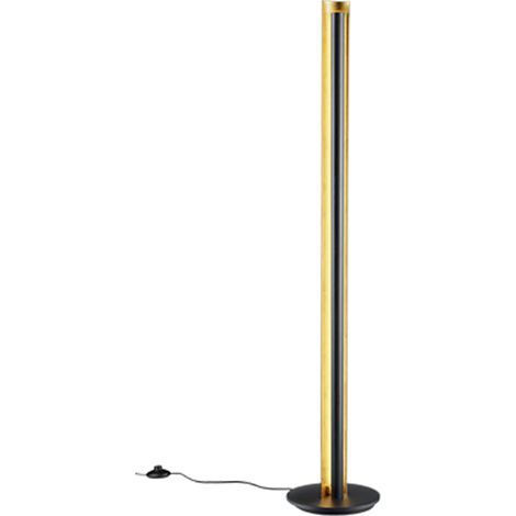 Lampadaire led 15w 3000k noir or avec variateur - trio - texel (1/3)