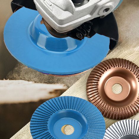Disque de polissage plat de 125 mm, disque de ponçage pour le travail du bois, bleu (1/5)